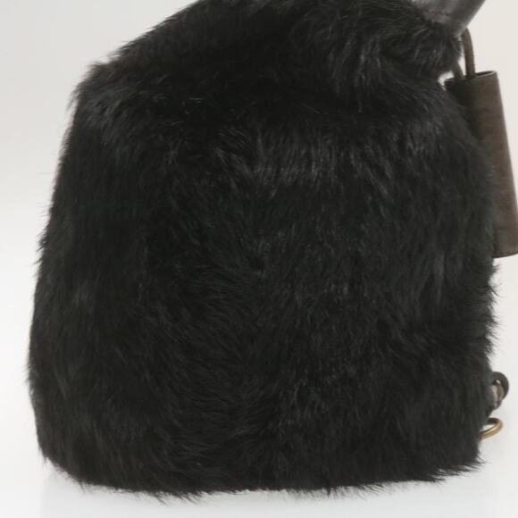 LOUIS VUITTON V Line Shoulder Bag Fur Black - Picture 5 of 16